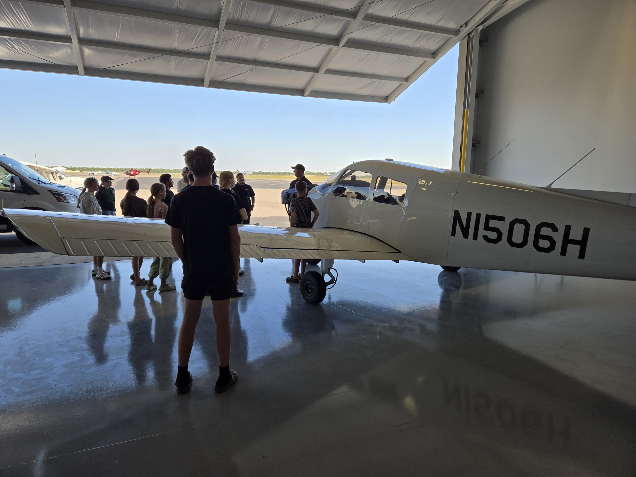 Learning in the hangar!
